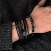 Bracelets porte-bonheur haute qualité croix Bracelet en cuir véritable fermoir magnétique en acier inoxydable Style Punk cadeaux pour hommes bijouxCharme Inte22
