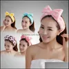 Hoofdband haaraccessoires gereedschap producten hoogwaardige badkamer sets vrouwen wassen een gezicht/buitensport comfortabel flanellen stof handdoekdoek drop