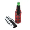 330 ml 12oz Drinkware Handle Neoprene Beer Bottle Coolers hylsa med blixtlåsflaskor Koozies Sunflower Leopard Mönster Dh976