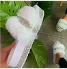 Zapatillas De Piel Para Mujer Sandalias Mullidas Con Diamantes Imitacin Zapatos Intérieur Purpurina Moda Verano 220520