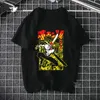 EU Size 100% Cotton Men T Shirt Chainsaw Man Tops Japan Style Anime Manga Summer Black Short Sleeved Tshirt Women 220616