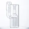 Opzioni multiple uniche 90 gradi Perc Ash Catcher Accessori per fumatori 14,5 mm Giunto maschio Vetro trasparente Dab Oil Rigs per narghilè ASH-P1001 1002 1003