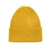 Feanie/crânio Caps Chapéu feminino Fios de inverno Skull Knit