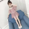 Summer Girls Sets 12 Children's Clothing 11 Short Sleeves Shorts 9 Student Fashion Two Pieces Suit 8 Kids 7 6 Years Old 220507