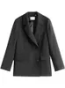 FSLE Office Ladies Casual Blazer bianco Donna Primavera Nero Blazer oversize Giacca femminile Elegante business corto Cappotto verde 220812