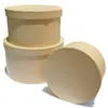 Gift Wrap Round Kraft Paper Floral Boxes Papier Mache Florist Favor Packaging With Lids Valentines Rose Wedding WrappingGift