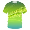 Interessantes natürliches Unkraut, kaltes und frisches grünes Unkraut, grüne Blätter, Unisex, bedruckt, 3D-T-Shirts, Top, Sommer-T-Shirts, L220704
