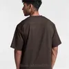 2022 Nya AV-mäns T-skjortor Korta ärm i amerikanskt modemärke halvärmad rund hals stor storlek slits t-shirt vid nederkant