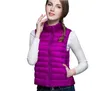 Slim Women Down Vests Spring Autumn Sleeveless Duck Down Coat Stand-up Collar Waistcoat Plus Size Vest