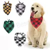 Dog Bandana Collar Julklapp Pet Scarf Triangle Bibs Kerchief Husdjur Tillbehör Bibs Små Medium Stora Hundar Xmas Gåvor BH6488 WLY