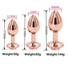 Erotica Anal Toys Round Rose Metal Plug S / m / l 3pcs Set Flower Beads Butt Stimulator Anus Sex pour Femme Homme 220507