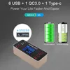 40W 빠른 멀티 포트 USB 충전기 허브 충전 3.0 유형 C USB 충전 스테이션 데스크탑 충전기 빠른 LED 디스플레이 8 포트 멀티 포트