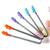 DHL Bar Tools Cute Creative Small Silicone Clip Non Slip Stainless Steel Mini Food Ice Square Suger BBQ Tongs Clips Kitchen Products FY5348 F0923