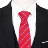 Red Tie For Men Women Classic Striped Neck Suits Casaul Stripe Ties Party Business Slim Mens Necktie Adult Gravatas