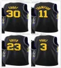 NCAA 2021-22 Men Women Kids Youth Stephen Jerseys Klay 30 Curry Basketball Thompson 11 Draymond 23 Green 3 Poole City Black Navy Yellow Blue