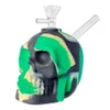 Skull Hookahs Bongi silikonowe z 14 mm stawowe rurki wodne RIG z kwarcowym Bangers/Bowl