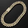 Wholale Choker Custom 20mm dikke 18k gouden diamant treng cz miami link hiphop ijs uit Cubaanse ketting ketting303p