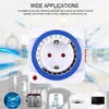 EU Timer 24 Hours Plug In Mechanical Grounded Programmable Smart Countdown Loop Switch Socket Indoor Auto Power Off