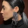 Bengelen kroonluchter luxe glanzende strassige tassel oorbellen voor vrouwen mode sieraden avondjurk statement accessoires