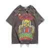 West Kids Zie Ghosts Oversize Men T -shirt Tour herdenkingsroep gedrukt Retro losse Harajuku Crew Neck korte mouw T -shirt 220611