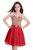 Robes de soirée femmes robe de cocktail sans manches robe de soirée chérie dentelle applique courte junior Quinceanera bal pour PartyParty