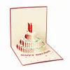 Cały najnowszy tort urodzinowy 3D Papier laserowe wycięte okienko ręcznie robione karty pocztów