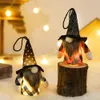 Партийные поставки ручной хэллоуин гномы со легкой висящей плюшевой ведьмой Tomte Scandinavian для украшений домашнего стола