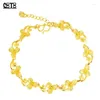 Lien chaîne or fleur mode luxe glamour bijoux femmes bracelet mariée musulmane accessoires de mariage fête cadeau de vacances en gros Inte22