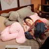 90120 cm Śliczne pluszowe leżące śpiąca poduszka królika Kawaii Long Arm Rabbit Dolls Dolls Poduszka wypełniona miękka dla dzieci Prezenty J220729