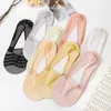 Socks & Hosiery Summer Ultra Thin Lace Boat Transparent Mesh Flower Women Invisible Non-slip Sock Slippers Traceless HosierySocks