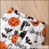 Ensembles de vêtements Bébé Enfants Bébé Maternité Filles Halloween Tenues Infant Ruffle Flare Sleeve Tops P Dhw0H