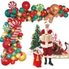 クリスマスバルーンガーランドアーチキットグリーンレッドホワイトラテックスバルーンクリスマスフェスティバルバースデーパーティーの装飾