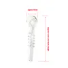 Chinafairprice Y057 Glass Pipes Clear 5 Rings Tube 30mm OD Bowl About 14cm Length Oil Rig Smoking Hand Pipe