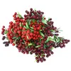 Party Decoration Berry Artificial Flower Fruit Cherry Bouquet Fake Berries Xmas Year's Decor Tree Christmas Decora For HomeParty