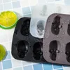 10 cavità Strumenti per la creazione di blocchi di ghiaccio Stampo per cioccolato in silicone a forma di teschio 3D Stampo per cubetti di ghiaccio per barra di whisky fai da te 20220614 D3