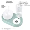 2-In-1 Pet Cat Bowl Automatyczny podajnik Dog Jedzenie z Fontanną Wodą Podniesioną Dish Dish S na Dr Driptriver 220323