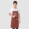 Cuisine coton lin tablier réglable pour femmes hommes cuisine chef tabliers roses accessoires de cuisson restaurant pinafore Y220426