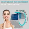 Appareils de soins du visage 7 en 1 multifonction oxygène hydrofacial dermabrasion machine glace bleu peau resserrement rajeunissement hydro eau dispositif multipolaire