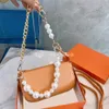 Luxe ontwerpers tas parel dames schoudertas handtas messenger bakken mode munt portemonne handtassen klassieke crossbody koppeling mooie feestzakken