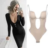 Waist Support Sexy Full Bodyshaper Bra Women Deep V Convertible Thong Shapewear Backless Invisible Push Up Underwear Slimming Body2907964