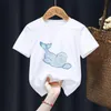 T-shirts beluga roliga tryckta pojke tjejkläder barn barn anime gåva present liten baby casual harajuku droppe