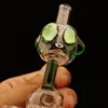 New hookah 6 inch green Mini transparent glass hookah pipe Bong with a width of 14mm