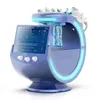 Многофункциональный 7 в 1 Портативный умный ледяной синий RF Hydra Dermabrasion кислородная вода, очищающая лицевую машину для красоты, анализатор кожи кожи кожи