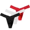 Underpants Men Lace Thong Men's Transarent Brief Sexy Underwear Tanga Hombre Penis Pouch Panties G-String Man Erotic Lingerie Underpants