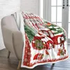 Blankets Christmas Throw Blanket Red Year Holiday Gift Bed Sofa TV Flannel Fluffy Cars For Women Girls Winter