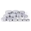 Empty Aluminum Lip Balm Containers Cosmetic Cream Jars Bottle Round Candle Metal Box with Screw Lids for Cosmetics