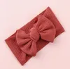 Baby Bow Headband Elastic Nylon Turban Solid Color Twisted Cable Design Headware Girls Hair Accessories 15 Colors Optional