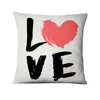 Coussin / oreiller décoratif Ins Fresh Love Digital Imprimerie de taies d'oreiller Coussié