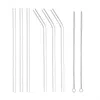 Clear Glass Straw 8mm Reusable Straight Bent Glass Drinking Straws with Brush Eco Friendly Glass for Smoothies Cocktails FY5155 sxa28