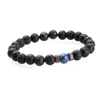 Bracelet de perles en pierre de lune naturelle pour hommes, Bracelet de bouddha tibétain, chakra, diffuseur de pierre de lave, bijoux cadeau GC1053